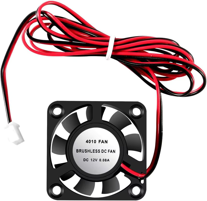 AOKIN 4er-Set 3D-Drucker-Lüfter, bürstenlose Gebläselüfter mit Öllager, DC 12 V, Schwarz, B/T/H: 40 x 40 x 10 mm - Bild 4