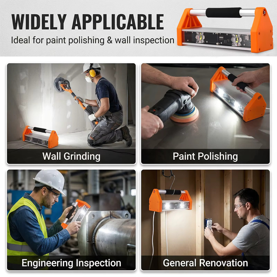 Podofo Arbeitsleuchte Orange 2200 Lumen mit 155 Grad Ultraweitwinkel Doppelwandige LED-Inspektionslampe für Lacke und Trockenbau - Bild 2