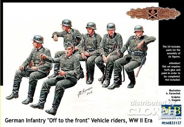 Master Box German infantry vehicle riders, Fahrzeuge, Kunststoff, Grau - Bild 1