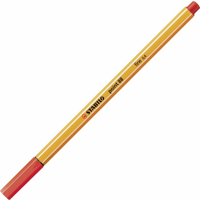 STABILO Point 88 Fineliner in Rot und Orange mit 0,4 mm Spitze - Bild 1
