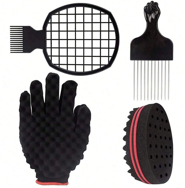 SZwatch Kamm-Set für lockiges Haar, 4-teilig, Unisex - Bild 1