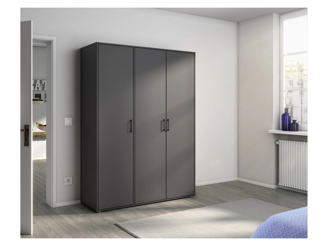 RAUCH BLUE Voyager Drehtürenschrank in Grau mit mattem Finish, B/T/H: 53 x 53 x 194 cm - Bild 2