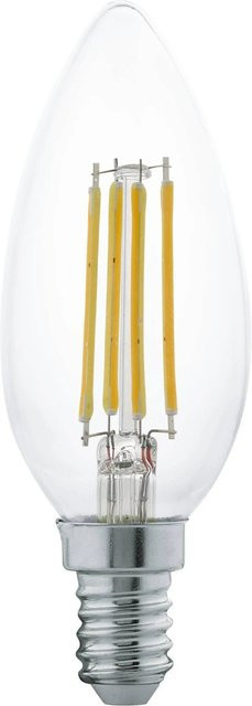 Eglo LED Leuchtmittel E14 Kerzenform in Transparent mit Warmweißem Licht, 4 W - Bild 1