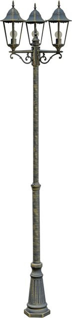 DELUKE Kandelaber ANNA Außenwegeleuchte aus Aluminium in Bronze mit transparentem Glas für Garten und Terrasse, H x B x T: 220 x 58 x 58 cm - Bild 1