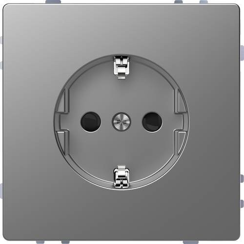 Merten Steckdose System Design in Edelstahl Silber MEG2400-6036 - Bild 1