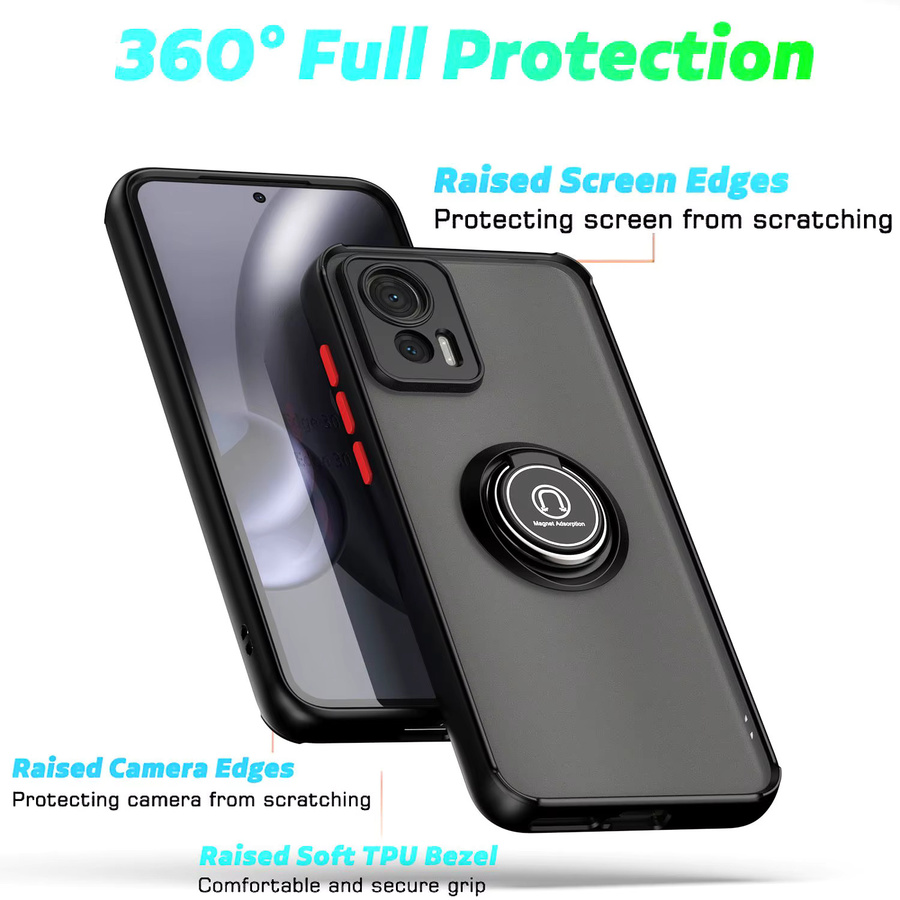 Stoßfeste Schutzhülle für Motorola Edge 30, Edge 50 Fusion, Edge 50 Pro, Edge 50 Ultra und Edge 30 Neo mit Ring-Ständer in Grün - Bild 4