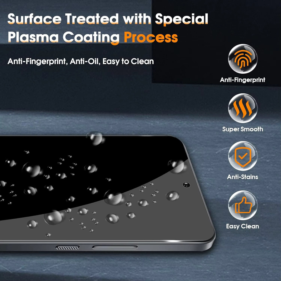 Huikai 2er-Pack Sichtschutz-Displayschutzfolie aus gehärtetem Glas für Xiaomi Poco X8 Pro und Poco X8 Pro Max, transparent - Bild 4