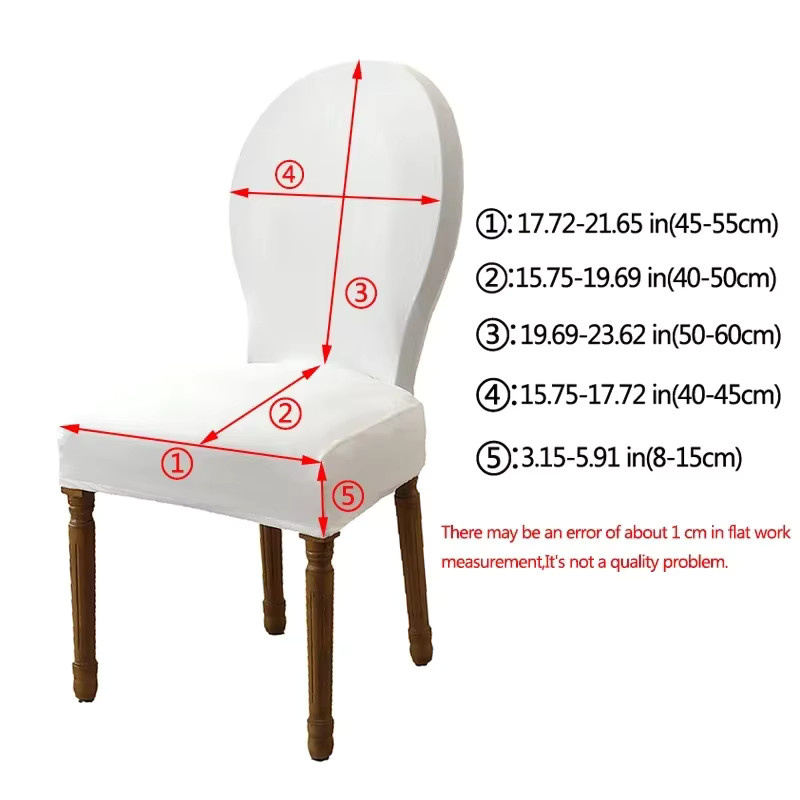 WANERQU Stretch Samt Stuhlbezug für Esszimmerstühle, Einfarbig, Beige - Bild 2