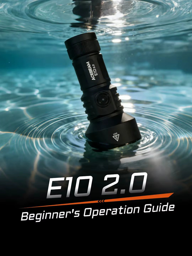 ACEBEAM E10 2.0 Langstrecken-EDC-Taschenlampe in Schwarz mit USB-Aufladung, TIR-Optik und Stroboskopmodus - Bild 5