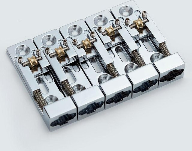 Guyker Gb111 Einzelrolle Steg für 45-Saitigen Elektrischen Bass in Silber - Bild 1