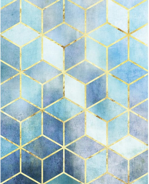 Komar Wandbild Mosaik Azzuro in Blau, B: 40 cm, H: 50 cm - Bild 1
