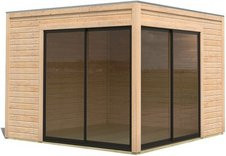 Karibu Gartenhaus Weesby in Braun mit B/H/T: 308 x 242 x 308 cm - Bild 1