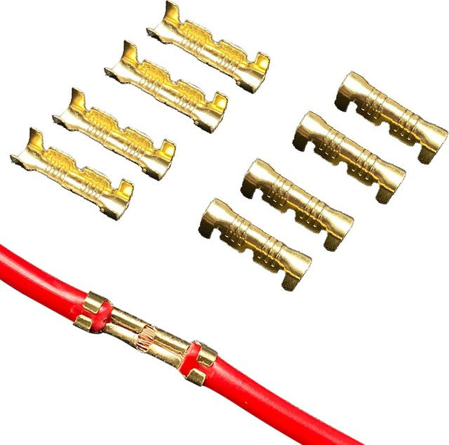 U-förmige Terminal Tab Kabelschuhe Gold 0,3-1,5 mm2 für elektrische Verbindungen - Bild 1