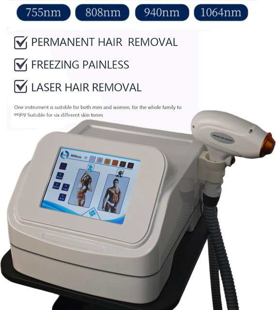 FODRK Diodenlaser-Haarentfernungsgerät, 4 Wellenlängen, Weiß, Unisex - Bild 1