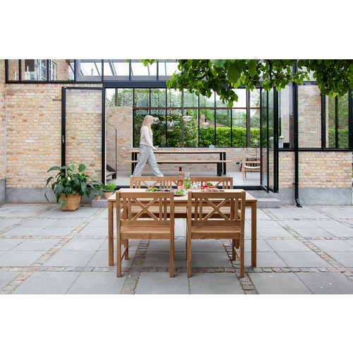 Cinas Gartenstuhl Rosenborg aus Teakholz in Braun, B/H/T: 59 x 89 x 59 cm - Bild 2