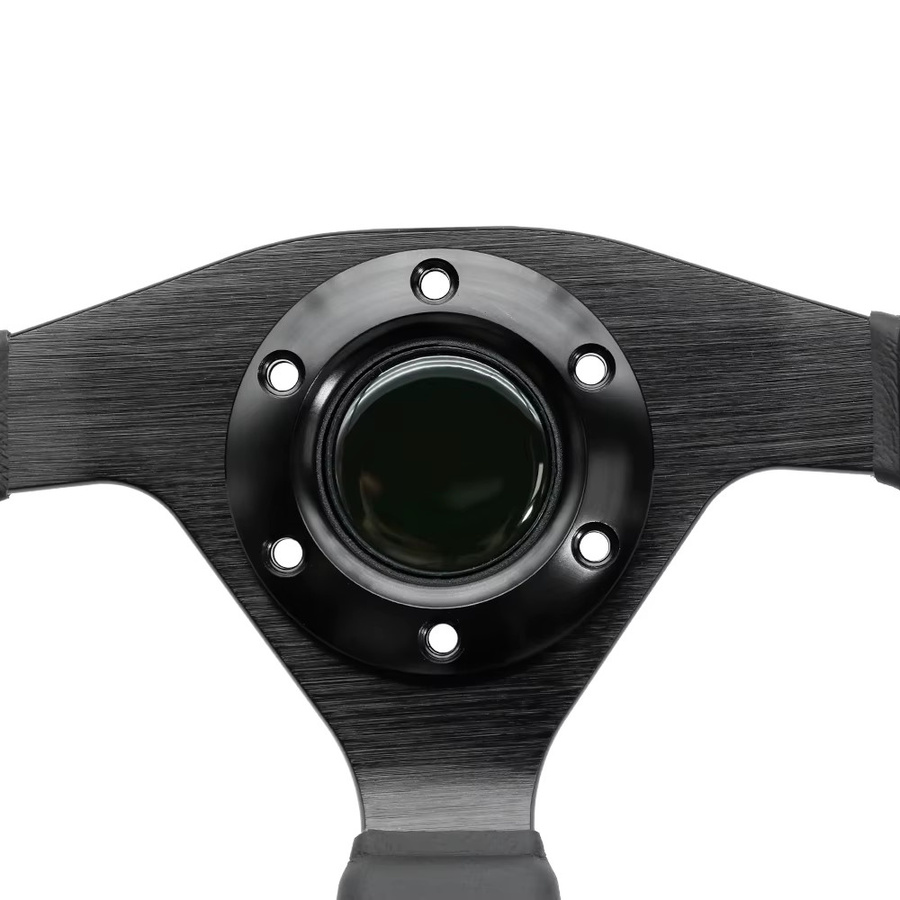 BANGCOOL Rennsport Lenkrad aus echtem Leder in Schwarz, Durchmesser: 30 cm - Bild 5