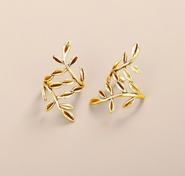 Huitan Chic Clip-Ohrringe, Goldfarbe, Damen - Bild 1