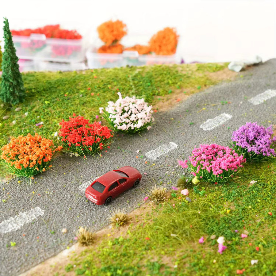 Woodland Scenics Miniatur bunte Blumencluster, 6er Set, Diorama-Zubehör - Bild 3
