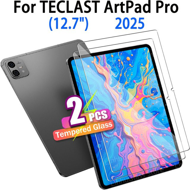 TECLAST ArtPad Pro (12,7 Zoll) Displayschutzfolie aus Glas, HD, klar, 9H Härte, kratzfest - Bild 1