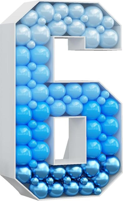 Faylisvow Digitale Modellierbox KT Board Hintergrundtafel für Geburtstagsballons, Blau, Höhe: 73 cm - Bild 1