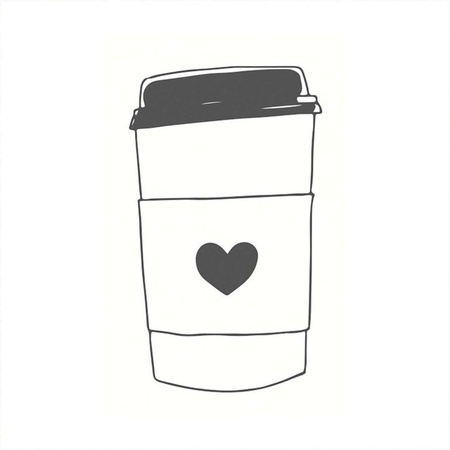 May&Berry Stempel für Kaffeebecher in Weiß mit Holzgriff, B/H: 35 x 55 mm