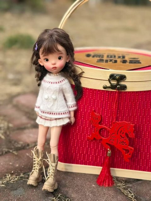 Landoudou BJD-Puppe 1/6, Mädchenpuppe, braune Haut, Harz, Komplettset - Bild 1