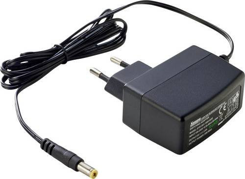 Dehner Elektronik SYS 1381N-1209-W2E Steckernetzteil Schwarz, 9 V/DC, 1.3A, 12W, stabilisiert mit Barrel-Stecker - Bild 1