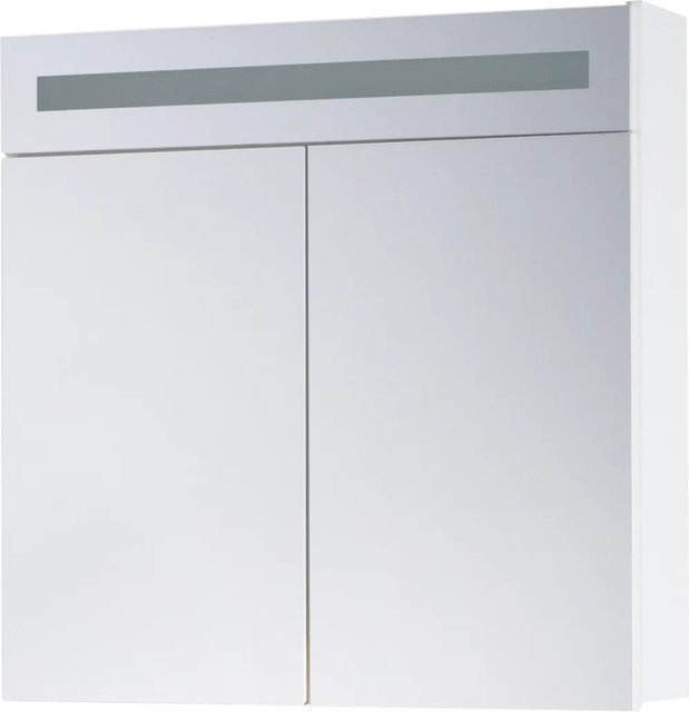 Sanotechnik Spiegelschrank Rave Weiß mit Softclose-Türen und Glasfront, Breite: 70 cm - Bild 1