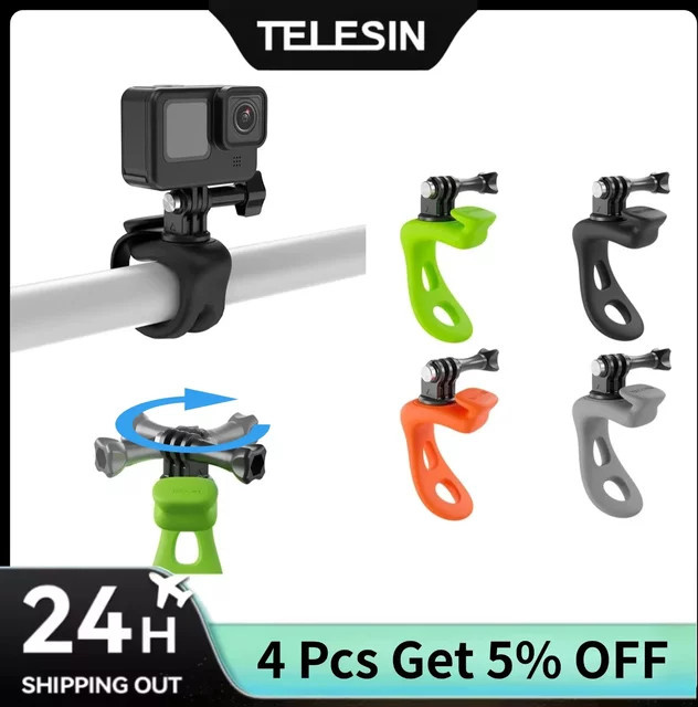 TELESIN Mini Flexible Halterung Verstellbare Silikonhalterung für GoPro Hero 13 12 11 10 9 8 MAX DJI OSMO Action 5 4 3 und Insta360 X4 X3 - Bild 1