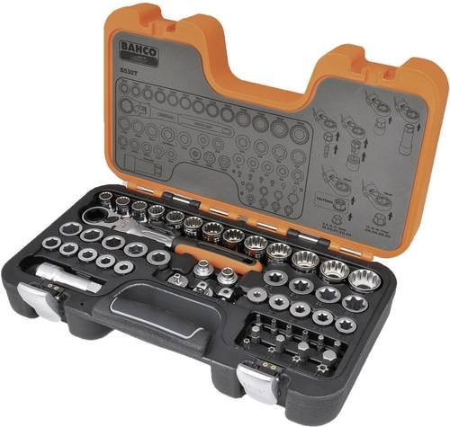 Bahco Steckschlüsselsatz S530T 53-teilig aus Edelstahl in Orange - Bild 1