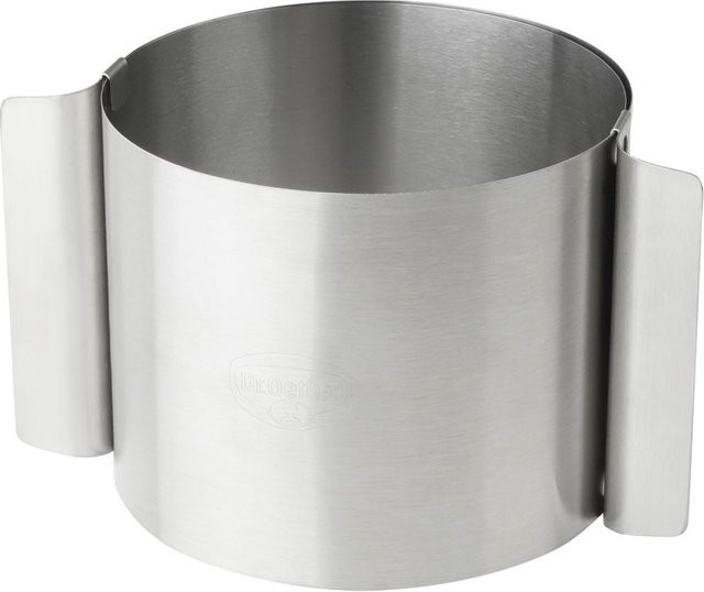 Dr. Oetker Dessert- und Tortenring Little Layer Cakes aus Edelstahl, Silber, verstellbar, Durchmesser: 10 bis 18 cm - Bild 1