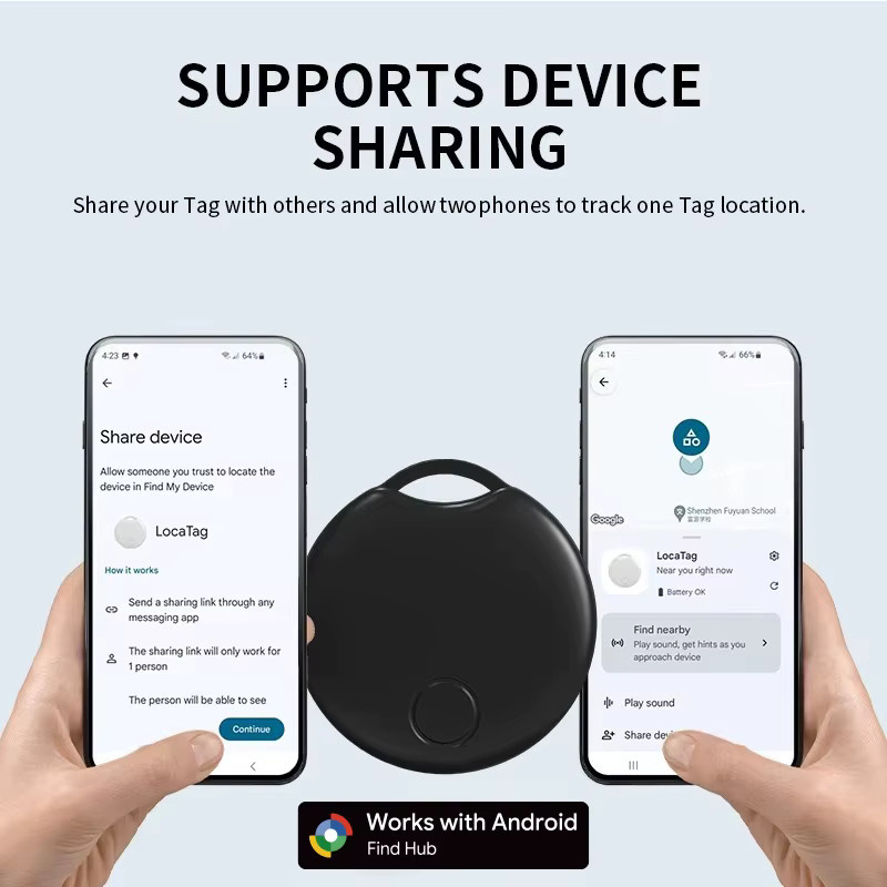 RSH 4er Set Android Tracker kompatibel mit Google Find My Device App zur Ortung von Schlüsseln und Taschen für Samsung Xiaomi und Pixel Smart Tags - Bild 5