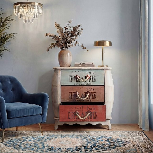 MCW Kommode Cadiz Schubladenkommode im Shabby-Look, B/H/T: 74 x 70 x 36 cm - Bild 1