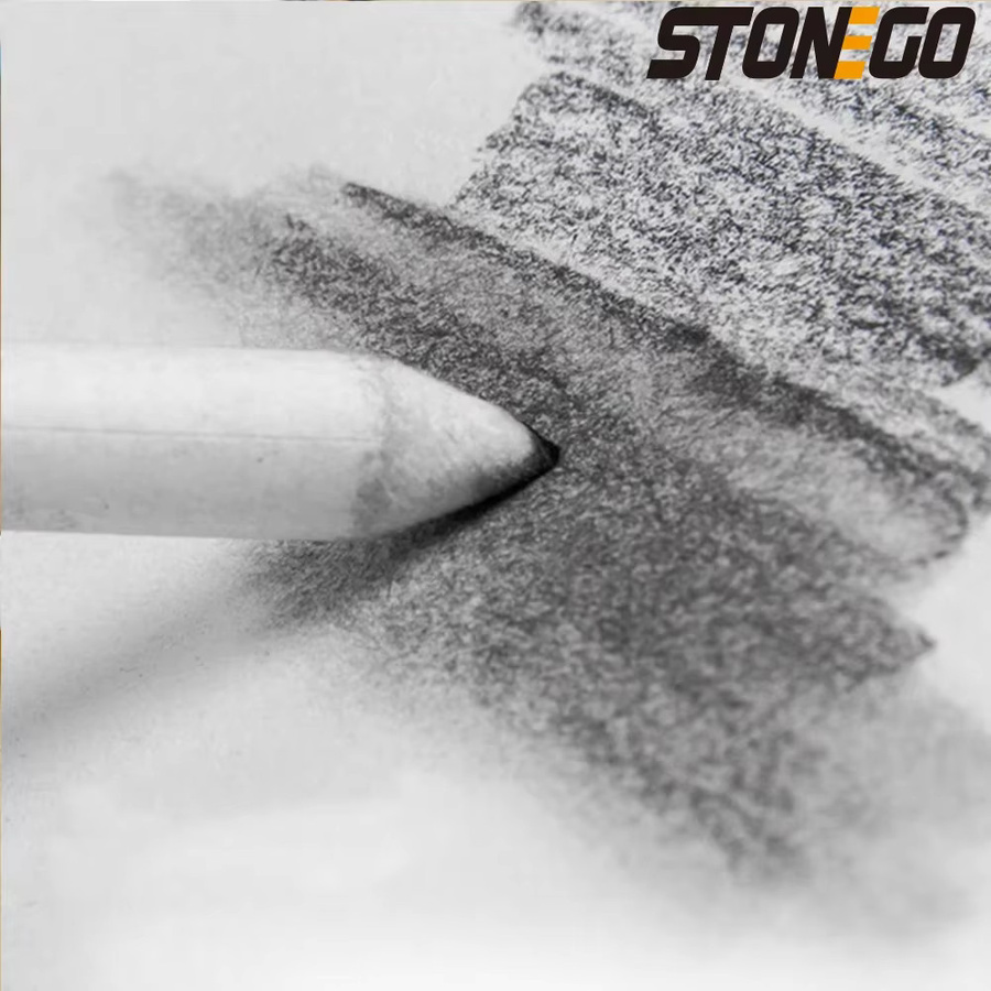 STONEGO 6 Stück weiße Skizzenstifte aus Graphit und Kreide zum Schattieren für künstlerische Zeichnungen und Bürobedarf - Bild 2