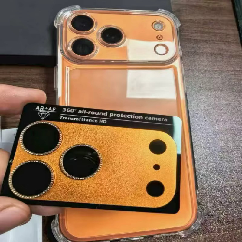 Diamant-beschichtete Vollflächige Linsenschutzfolie für Apple iPhone 17 Pro Max in Silber - Bild 5