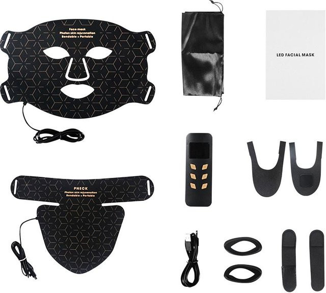 Baty LED Licht Phototherapie Maske, Schwarz, Unisex - Bild 1