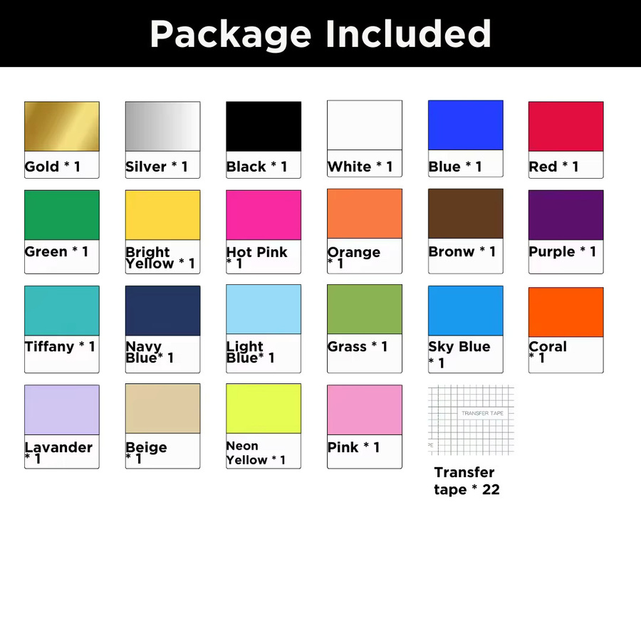 Selbstklebende Vinylbögen für Cricut-Maschinen, permanentes Outdoor-Vinyl für Party-Dekoration und Aufkleber, Multicolor, 30,48 x 30,48 cm - Bild 2