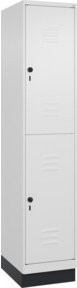 C+P Doppelstock-Spind Classic PLUS mit Sockel, 1 Abteil, Farbe RAL 9016 Verkehrsweiß, H x B x T: 195 x 40 x 50 cm - Bild 1