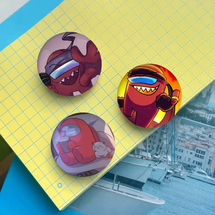 Brosche Are You The I-Impostor Anime, runde Ornamentnadel - Bild 4