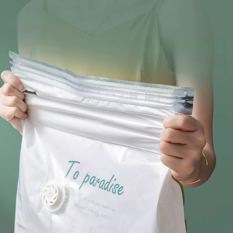 PEISI Vakuumbeutel aus Kunststoff zur Kompression von Kleidung und Decken, transparent, ohne Pumpe - Bild 2