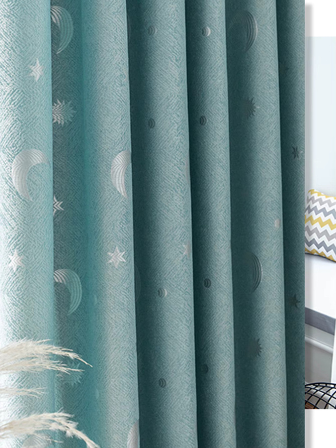 CENTURyMiG Vorhang mit Sternen-Design in Blau, blickdicht, minimalistisch für Kinderzimmer und Schlafzimmer - Bild 3