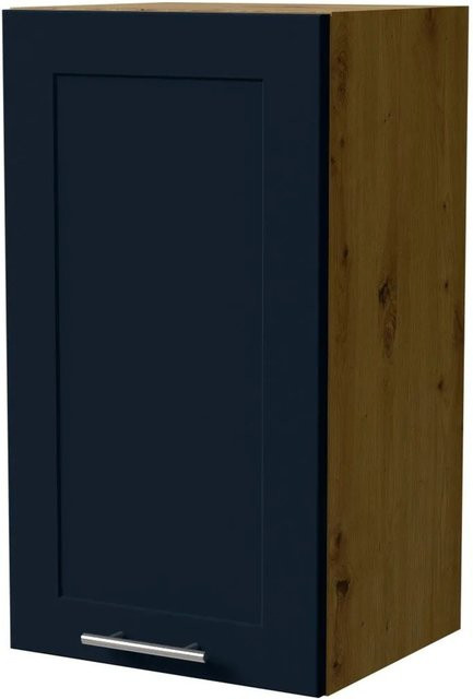 Feldmann-Wohnen Hängeschrank Oslo W2 Eiche Artisan und Indigo Matt mit Soft-Close-Türen, B/T/H: 40 x 32,5 x 72 cm - Bild 1
