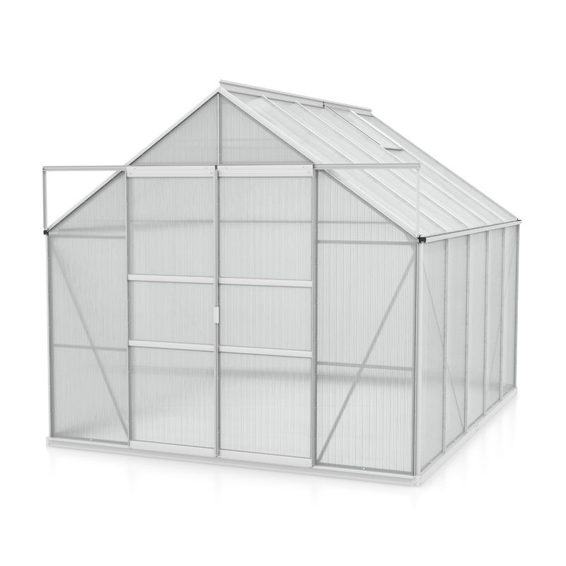 Vitavia Gewächshaus Mars 8300 aus Aluminium in Silber mit 6 mm Polycarbonat-Verglasung und Satteldach, 8,3 m² - Bild 2