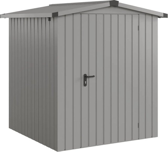 Hörmann EcoStar Gerätehaus Euroline Satteldach 1-flg Graualuminium B/T/H: 189 x 181 cm - Bild 1