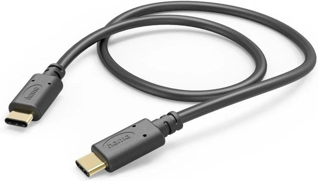 Hama USB-C auf USB-C Ladekabel, 1,5 m, Schwarz - Bild 1