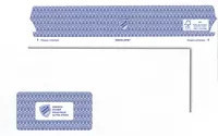 Professional Briefumschläge mit Fenster von mayer-bestpac GmbH, selbstklebend, weiß und blau, aus FSC-zertifiziertem Papier - Bild 1