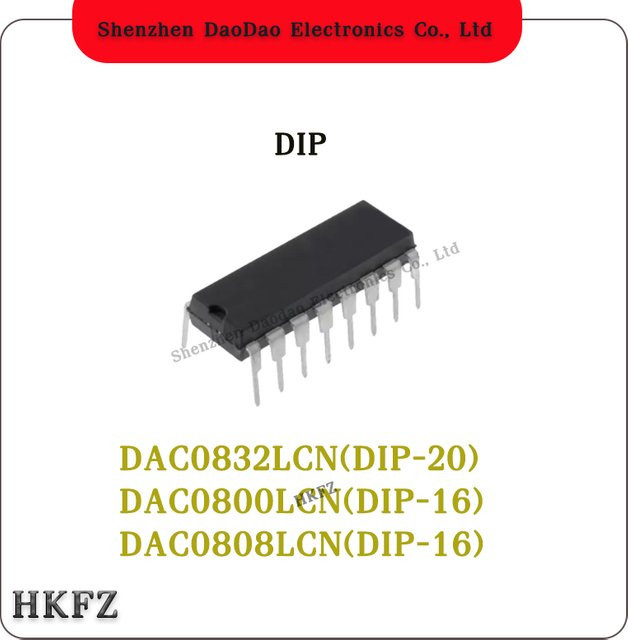 Original DAC0832LCN DAC0800LCN DAC0808LCN DIP-16-20 Chip IC in Schwarz - Bild 1