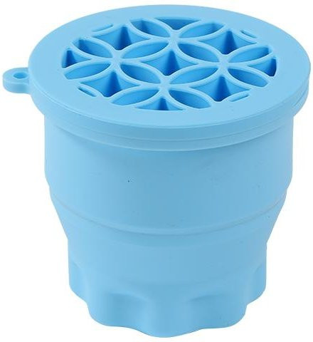 LChome Reinigungsbecher für Make-up-Pinsel, Silikon, 2-in-1, blau - Bild 1