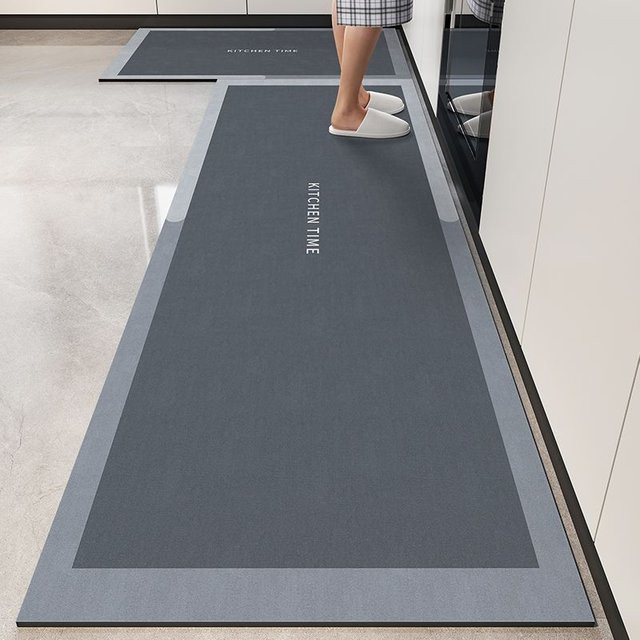 Yiran Furniture Kieselgur Küchenbodenmatte Set aus 2 Teilen, schnelltrocknend und rutschfest, Breite: 60 cm, Tiefe: 40 cm - Bild 1