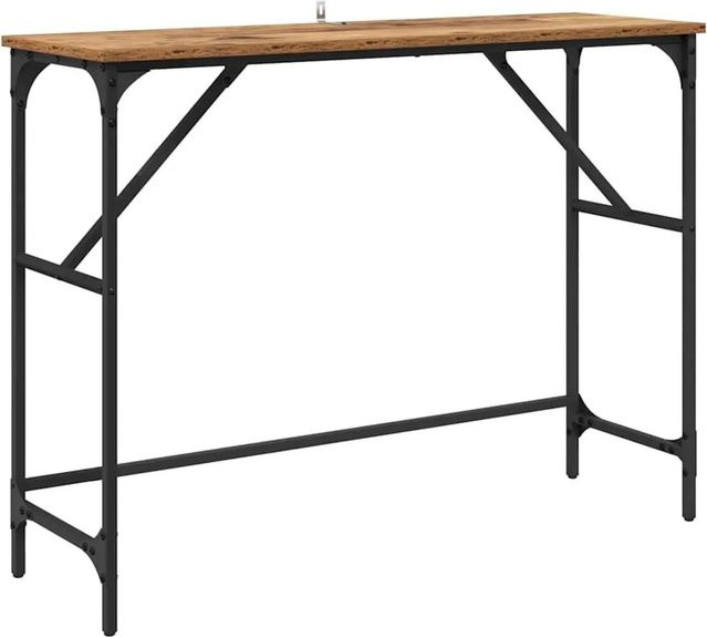 vidaXL Konsolentisch im Industrie-Stil aus Altholz und Stahl, braun, B/T/H: 100 x 32 x 75 cm - Bild 1